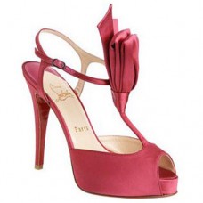 Christian Louboutin Ernesta T-pántos 100 mm-es csizma különleges alkalmakra, rózsaszín