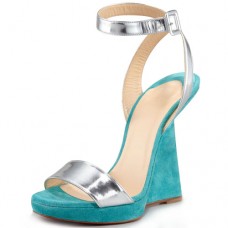 Christian Louboutin Djaldos Spechio Colorblock Wedges Szandál Caraibes