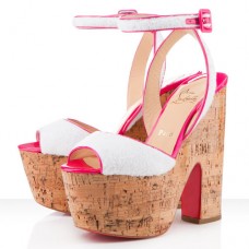 Christian Louboutin Super Dombasle 140mm ékszíj fehér