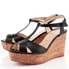 Christian Louboutin Marina Liege 100mm ékszíj fekete