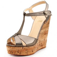 Christian Louboutin Marina Liege 140mm ékszíjas szandál Taupe