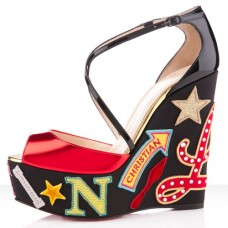 Christian Louboutin Loubi Zeppa 140mm Ékek Piros