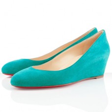 Christian Louboutin New Peanut 40mm Wedges Szandál Caraibes