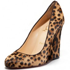 Christian Louboutin Ron Ron Zeppa 80mm ékek leopárd mintás