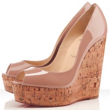 Christian Louboutin Uue Plume 140mm Wedges Nude