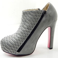 Christian Louboutin 4A 120mm bokacsizma szürke