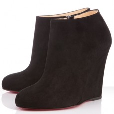 Christian Louboutin Belle Zeppa 100mm bokacsizma fekete