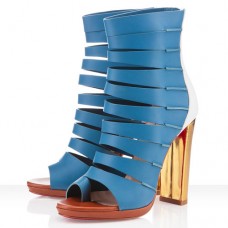 Christian Louboutin Decoupata 120mm Bokacsizma Kék