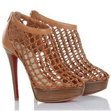 Christian Louboutin Coussin 140mm bokacsizma barna