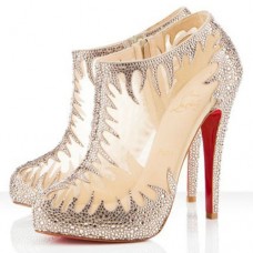 Christian Louboutin Marale 140mm Bokacsizma Nude