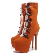 Christian Louboutin Daf Booty 160mm bokacsizma barna