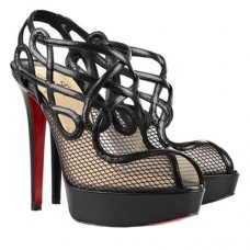 Christian Louboutin Brandaplato 140 mm-es bokacsizma fekete