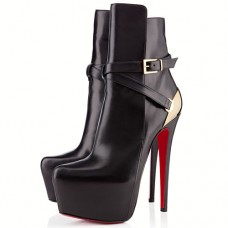 Christian Louboutin Equestria 160mm-es bokacsizma, fekete
