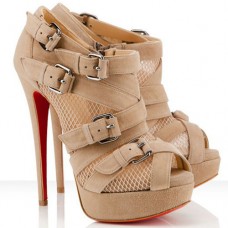 Christian Louboutin Mad Marta 140mm Bokacsizma Bézs