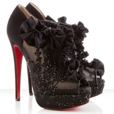 Christian Louboutin Margot 140mm bokacsizma fekete