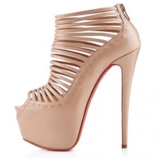 Christian Louboutin Zoulou 160mm Bokacsizma Nude