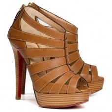 Christian Louboutin Pique Cire 140mm Bokacsizma Barna