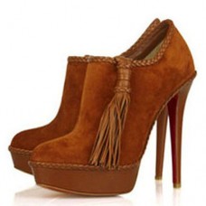 Christian Louboutin SulTaupee 140mm bokacsizma barna