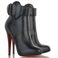 Christian Louboutin Trottinette 140mm bokacsizma fekete