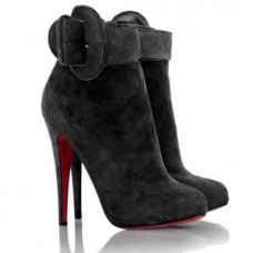 Christian Louboutin Trottinette 140mm bokacsizma fekete