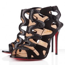 Christian Louboutin Valonana 100mm bokacsizma fekete Christian Louboutin Valonana 100mm bokacsizma fekete