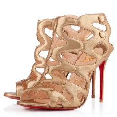 Christian Louboutin Valonana 100mm Bokacsizma Arany