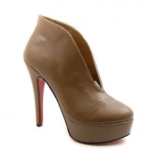 Christian Louboutin Miss Fast Plato 120mm bokacsizma barna
