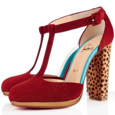 Christian Louboutin Minochon 120mm bokacsizma marokkói piros