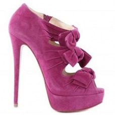 Christian Louboutin Madame Butterfly 140mm Bokacsizma Rózsaszín