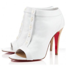 Christian Louboutin Maotic 120mm Bokacsizma Fehér