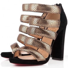 Christian Louboutin Mehari 120mm Bokacsizma Arany
