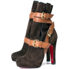 Christian Louboutin Guerriere 120mm Bokacsizma Csokoládészínű