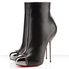 Christian Louboutin Metaliboot 120mm-es bokacsizma fekete