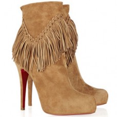 Christian Louboutin Rom 120mm Bokacsizma Teveszín