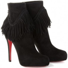 Christian Louboutin Rom 120mm bokacsizma fekete