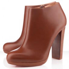 Christian Louboutin Rock And Gold 120mm Bokacsizma Barna