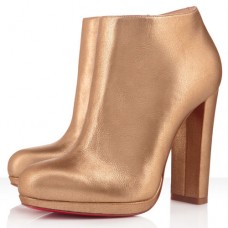 Christian Louboutin Rock And Gold 120mm Bokacsizma Arany