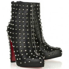 Christian Louboutin Ariella Clou 120mm Bokacsizma Fekete