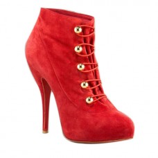 Christian Louboutin Fifre Corset 120mm Bokacsizma Piros