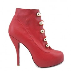 Christian Louboutin Fifre Corset 120mm Bokacsizma Piros