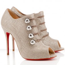 Christian Louboutin Loubout 100mm-es bokacsizma Taupe