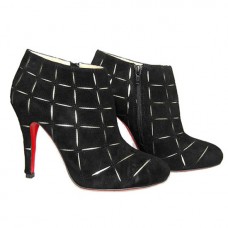 Christian Louboutin Globe 100mm bokacsizma fekete