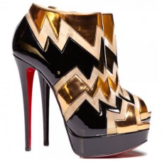 Christian Louboutin Ziggy 140mm bokacsizma fekete