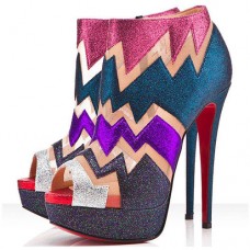 Christian Louboutin Ziggy 140mm bokacsizma többszínű