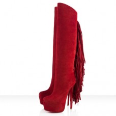 Christian Louboutin Interlopa 160mm csizma marokkói piros