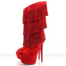 Christian Louboutin Highness Tina 160mm csizma Piros