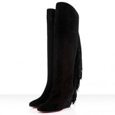 Christian Louboutin Pouliche 80mm csizma fekete