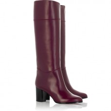 Christian Louboutin Tuba 80mm Csizma Bordó