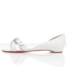 Christian Louboutin Atalanta lapos szandál fehér