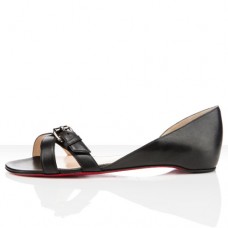 Christian Louboutin Atalanta lapos szandál fekete